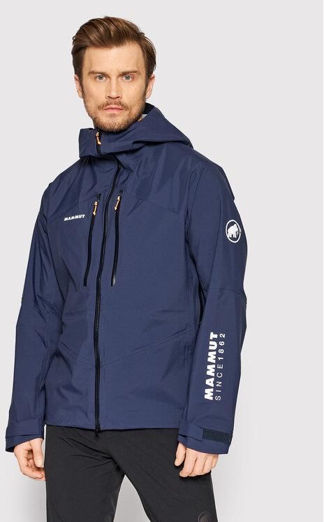 Mammut 160 Years Taiss Hardshell Hooded Jacket Men Niebieski - zdjęcie 9 Mammut 160 Years Taiss Hardshell Hooded Jacket Men Niebieski