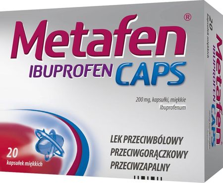 Metafen Ibuprofen Caps 200 mg x 20 kaps.