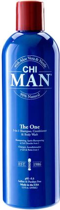 Farouk Szampon / odżywka / żel CHI Man The One 3W1 do mycia ciała i włosów z prowitaminą B5 dla mężczyzn 355ml