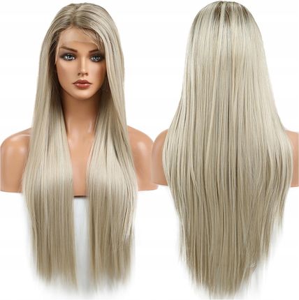 Luvu Peruka Włosy Jak Naturalne Jasny Blond Lace Front