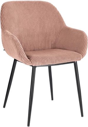 Kave Home Krzesło Konna Z Różowego Grubego Sztruksu 147650