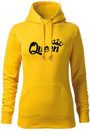 WARAGOD bluza z kapturem damska queen, żółta 320g/m2 - Rozmiar:XXL