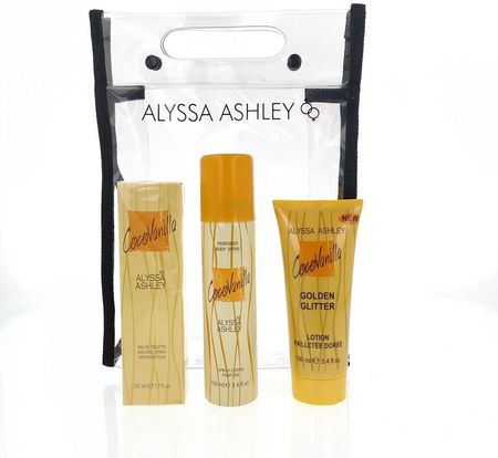 Alyssa Ashley Zestaw Perfum Cocovanilla - Woda Toaletowa 50 ml + Spray do Ciała 100 ml + Balsam do Ciała 100 ml