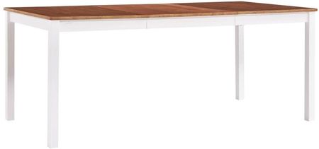 Elior Stół Klasyczny Drewniany Elmor 3X Biało-Brązowy 180x90cm