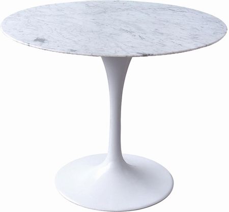 Elior Biały Marmurowy Stół Z Metalową Podstawą Gobleto 2X 100x100cm