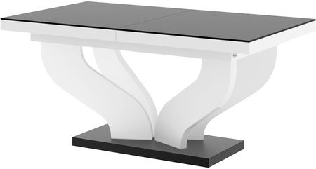 Elior Czarno-Biały Prostokątny Duży Stół Do Jadalni Tutto 3X 160x89cm