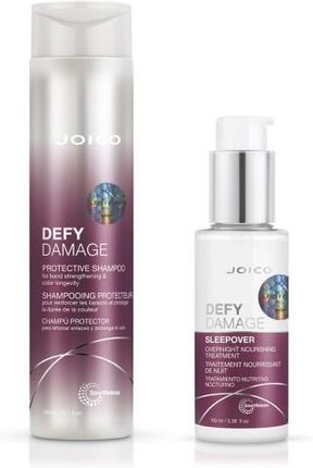 Joico Defy Damage zestaw do włosów zniszczonych szampon, odżywka na noc