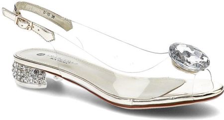 Złote Sandały Sca'Viola Damskie Eleganckie Obuwie