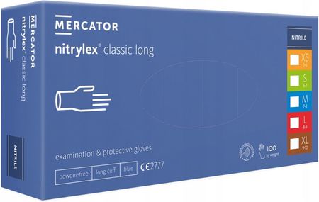 Mercator Medical Rękawice Nitrylowe 8% Vat S Rmm Nitlong N