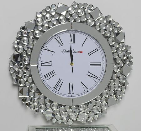 BellaCasa Okrągły zegar glamour C-0511 50x50x4,6 cm
