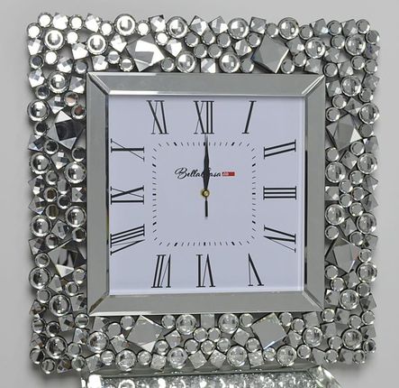 Kwadratowy zegar glamour C-0512 50x50x4,6 cm