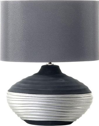 Beliani Lampa stołowa Lampka nocna porcelanowa szara LIMA (21395)