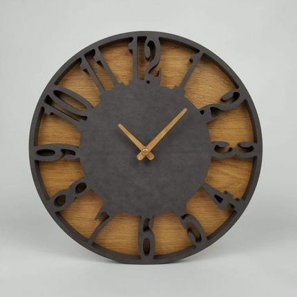 Wajdrew Duży zegar ścienny 30cm czarny antracyt Arabski