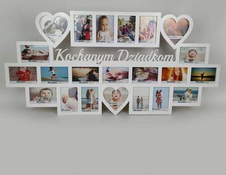 Wajdrew Multirama ramka na zdjęcia z napisem Kochanym Dziadkom 22 zdjęć serca dzień Babci