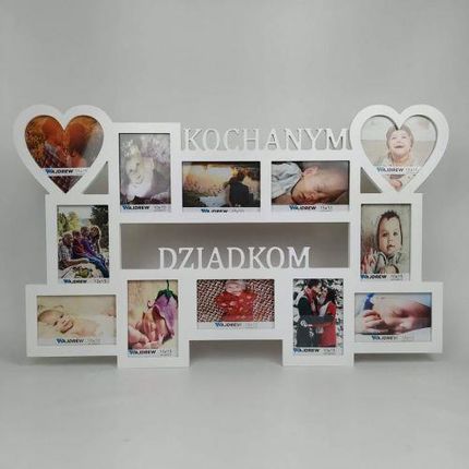 Wajdrew Multirama ramka na zdjęcia z napisem Kochanym Dziadkom12 zdjęć serca