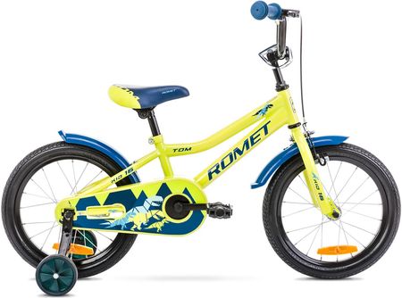 Romet Rower Dziecięcy Tom 16 Zielony Niebieski Rozmiar Ramy: 9"