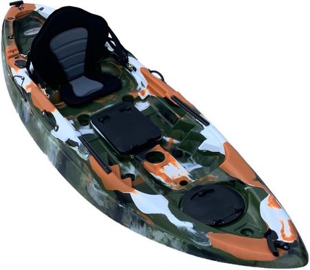 Scorpio Kayak Jednoosobowy Stabilny Kompaktowy Wędkarski Catfish Brązowy Khaki