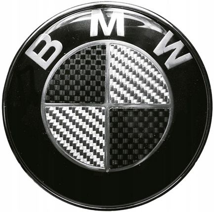 BMW EMBLEMAT ZNACZEK LOGO NA MASKĘ E61 CARBON 82MM