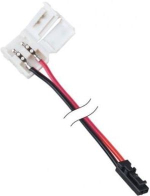 DESIGN LIGHT Mikrokonektor NOWY TYP do tasmy led 8mm, 2m przewód 2x0,22mm2, mini amp