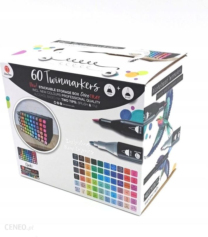Decotime Twinmarkers (60 Pieces) - With New Colors - Professionele  Twinmarkers