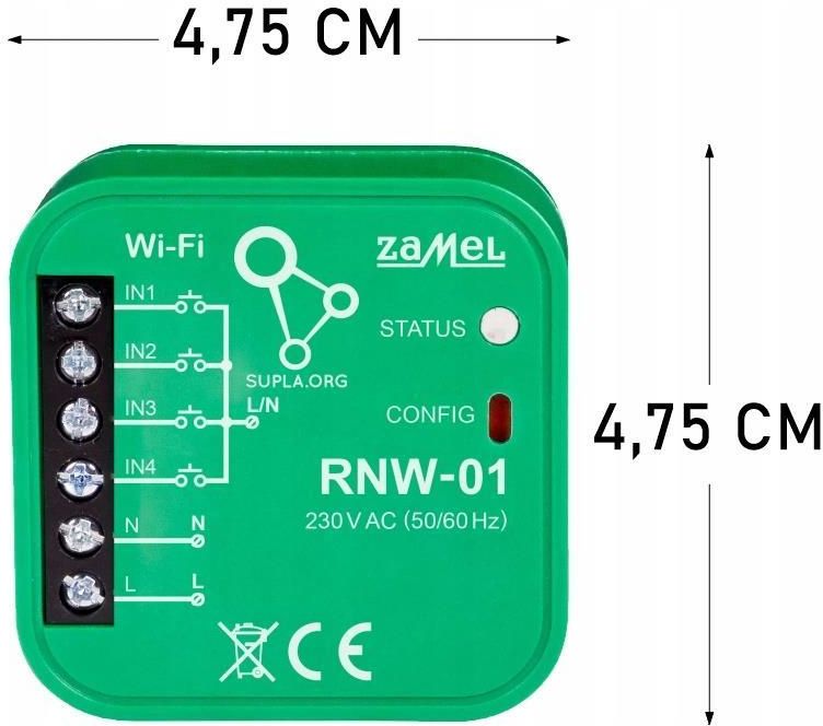 Zamel Sp. Z O.O. Interfejs 4-Wejść Supla Wi-Fi Rnw-01 (RNW01)