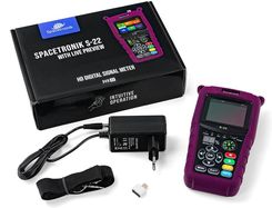 Spacetronik Miernik satelitarny S-22 DVB-S2/S2X IPTV M3U H.265 (S22)
