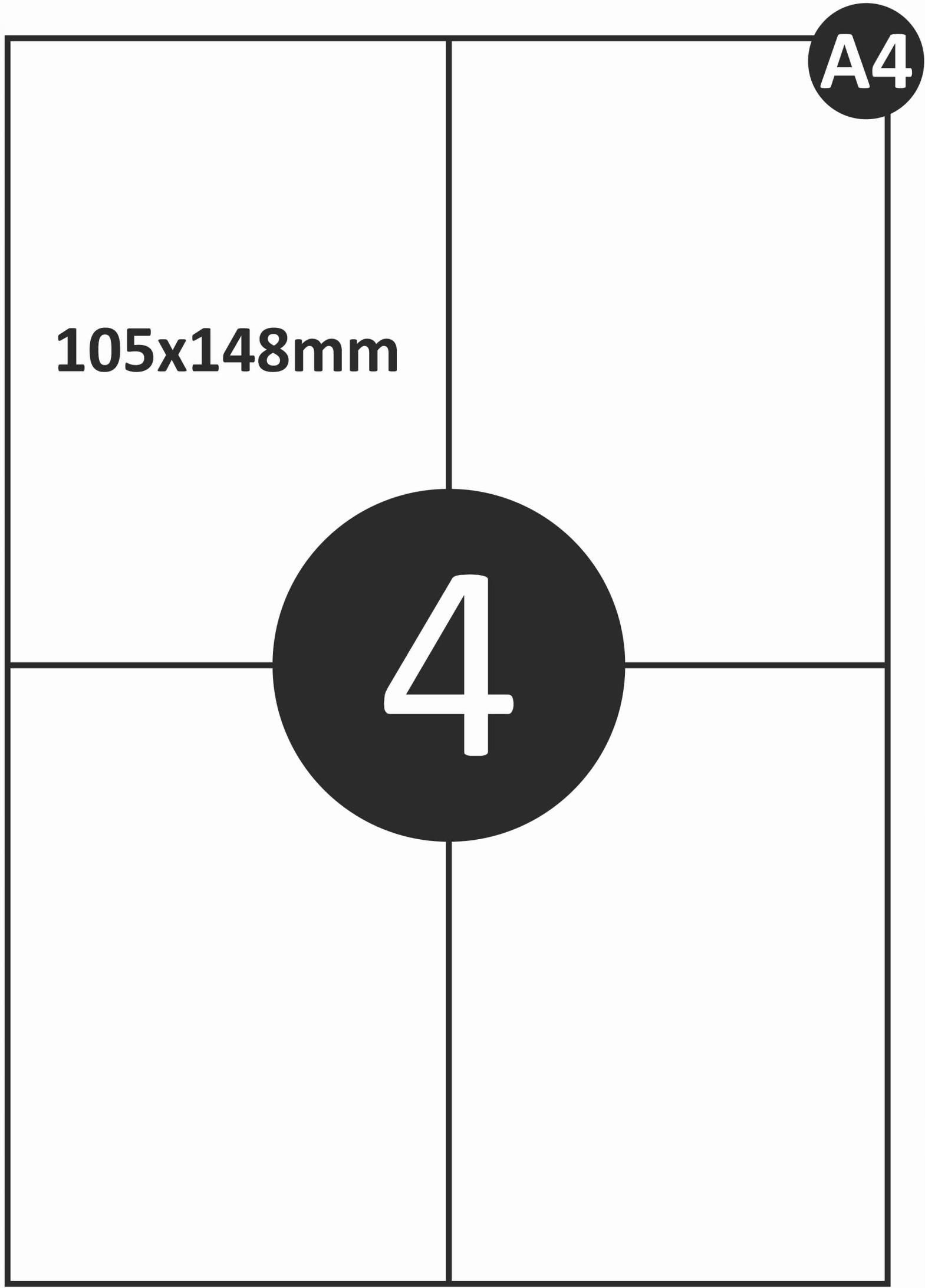 Mdlabels Etykiety Samoprzylepne A4 105x148 50 Arkuszy Ceny I Opinie Ceneopl 3074