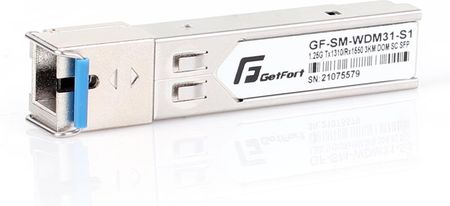 Getfort Moduł Sfp Wdm 1.25Gbps 3Km Sc Sm Tx1550/Rx1310 (GFSMWDM55S1)