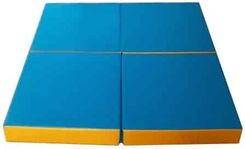 Zdjęcie materac do ćwiczeń gimnastyczny 100x100x10 4 cz. niebiesko-żółty - Niemcza