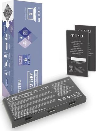 BATERIA MITSU BATERIA MITSU DO NOTEBOOKA MSI GT660, GT780, GX780 (10.8V-11.1V) (6600 MAH)
