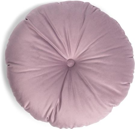 Okrągła poduszka welurowa OLIWIA 45 cm - pudrowy róż