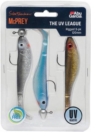 Abu Garcia Zestaw przynęt gumowych Svartzonker McPrey Prerigged UV League 12cm (3szt.) (1553317)