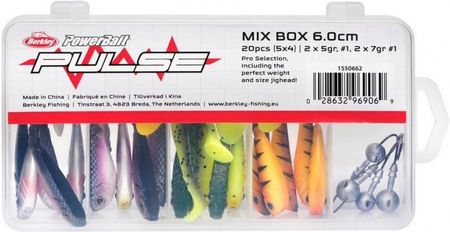 Berkley Zestaw przynęt gumowych Pulse Shad MixBox with Jigheads 6 (1550662)