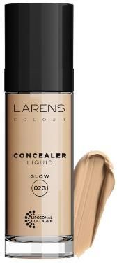 Larens Colour Liquid Concealer Glow 02 (20 ml) / Korektor rozświetlający w płynie kolagen kwas hial.