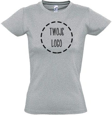 T-shirt basic kolor damska z Twoim logo