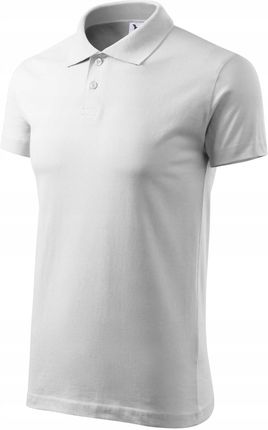 Męska koszulka Polo Single 202 t-shirt biała L