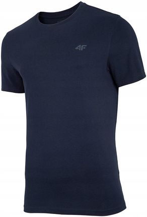 4F Męska koszulka T-shirt basic bawełna Granat L