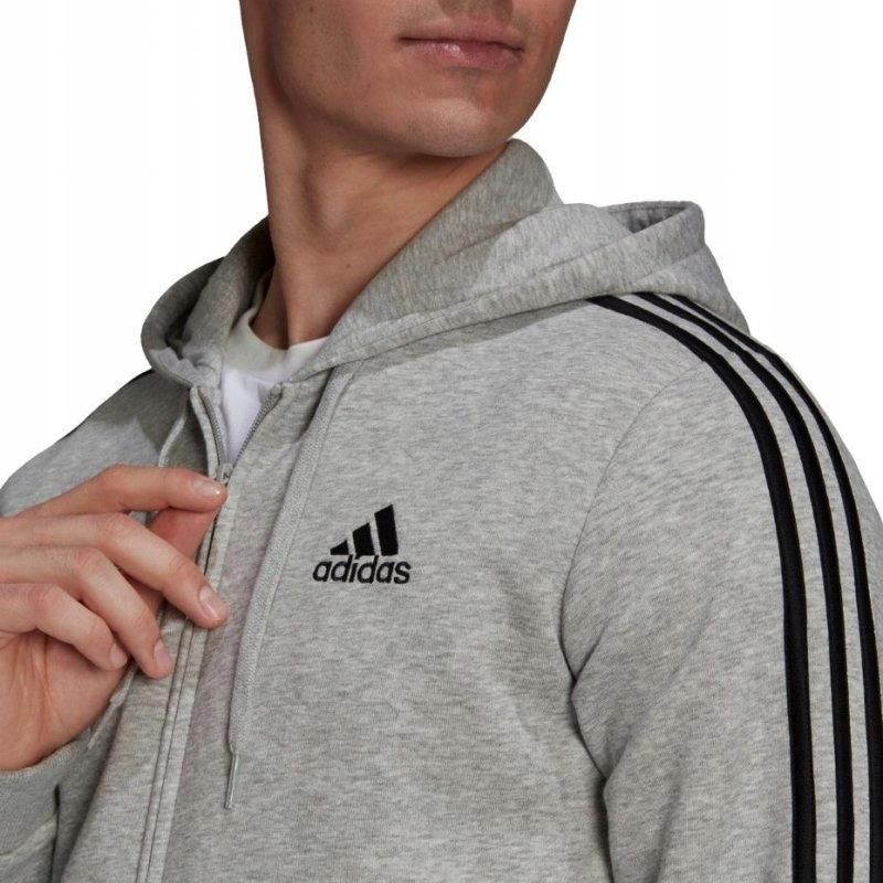 Bluza męska adidas Essentials Fleece szara HB0041 - zdjęcie 2 Bluza męska adidas Essentials Fleece szara HB0041