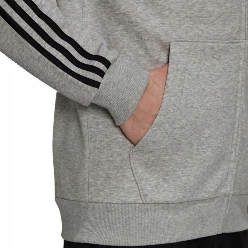Bluza męska adidas Essentials Fleece szara HB0041 - zdjęcie 4 Bluza męska adidas Essentials Fleece szara HB0041