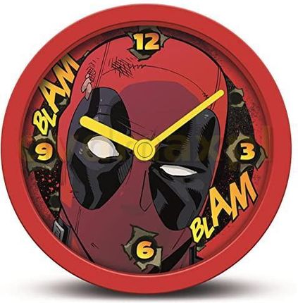 DEADPOOL (BLAM BLAM) DESK CLOCK (diameter: 12,5 cm) / zegar biurkowy Deadpool (średnica: 12,5 cm)