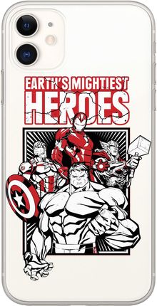 Etui Avengers 005 Marvel Nadruk częściowy Przeźroczysty Producent: Samsung, Model: S21