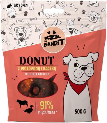 Mr Bandit Donut Przysmak Dla Psa Wołowina Z Kaczką 500g