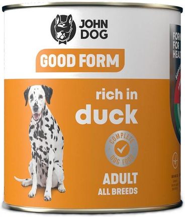 John Dog Good Form Bogata W Kaczkę Mokra Karma Dla Psów Dorosłych 800G