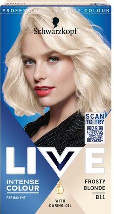 Schwarzkopf Farba do włosów Live Intense Color Permanent B11 Frosty Blonde