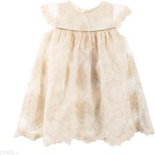 Zdjęcie SUKIENKA DZIEWCZĘCA Z KRÓTKIM RĘKAWEM BEŻOWA KORONKA 62 CM COOL CLUB - Września