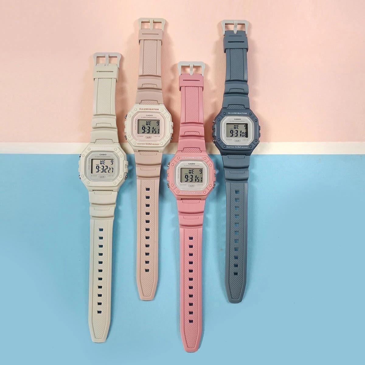 Shop Casio Youth Digital Green Dial Unisex Watch - W-218H-3AVDF in