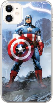 Etui Kapitan Ameryka 003 Marvel Nadruk pełny Niebieski Producent: Huawei, Model: P8 LITE