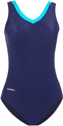 Kostium kąpielowy damski Crowell Angie kol.02 granatowo-niebieski