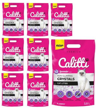 CALITTI Crystals Lavender - żwirek silikonowy dla kota - 8x3,8l