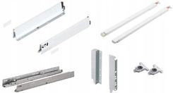 BLUM Szuflada Tandembox wys. D, dł. 600mm, z blumotion, Biały, mocowanie frontu INSERTA